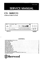 Sherwood CD-980-Service-Manual